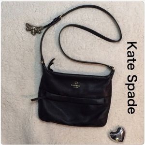 Kate Spade black cross body leather NWOT
