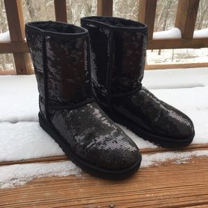 Authentic black sequin Ugg boots