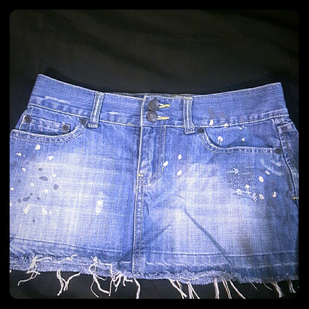 Jean mini skirt