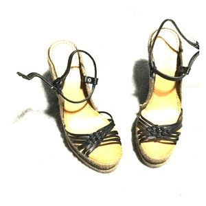 Naughty monkey hemp wedge sandals size 8.5 US