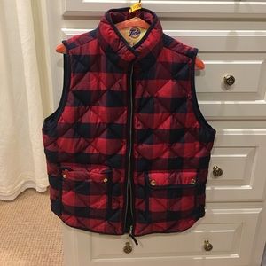 Jcrew puffy plaid vest