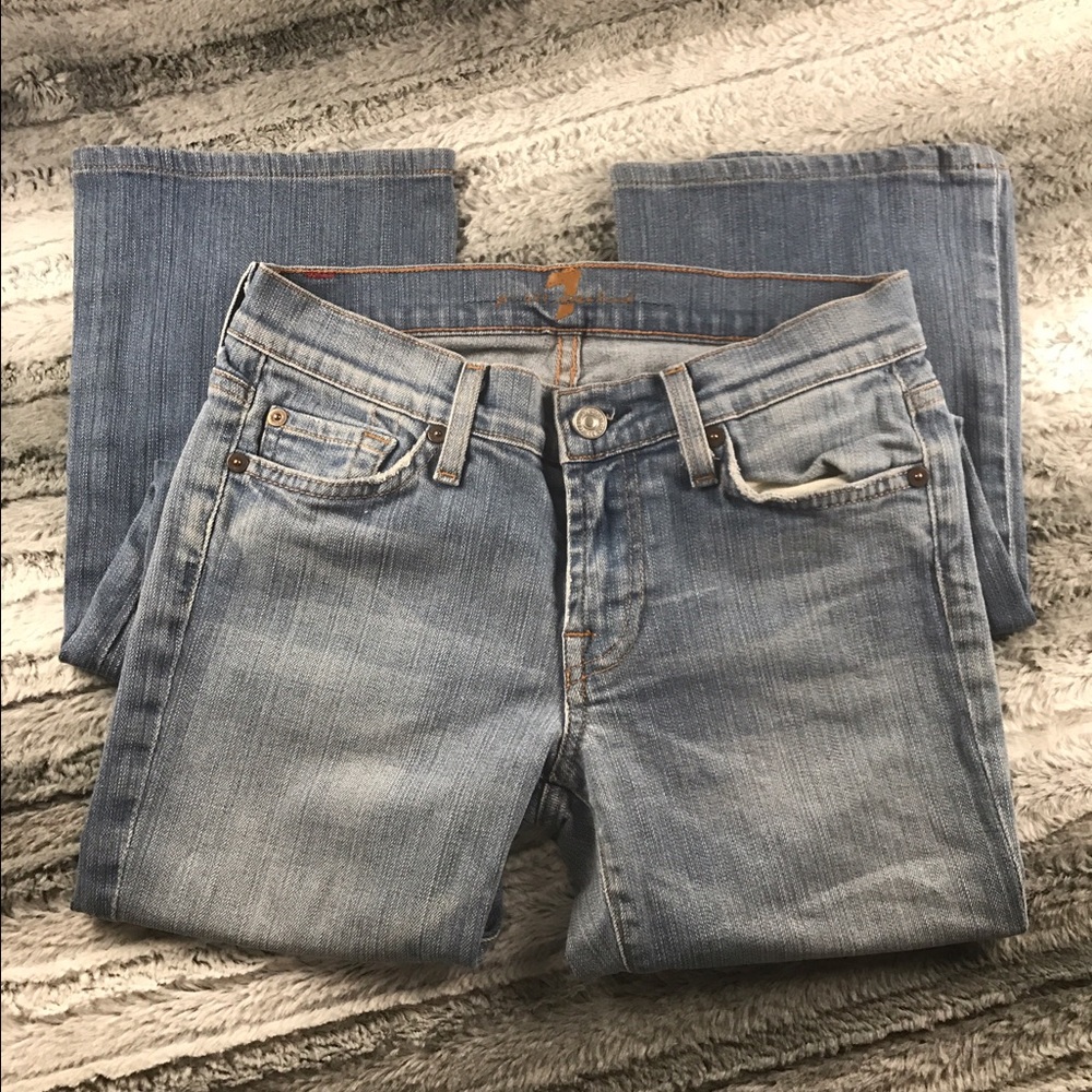 7 for all mankind light wash denim