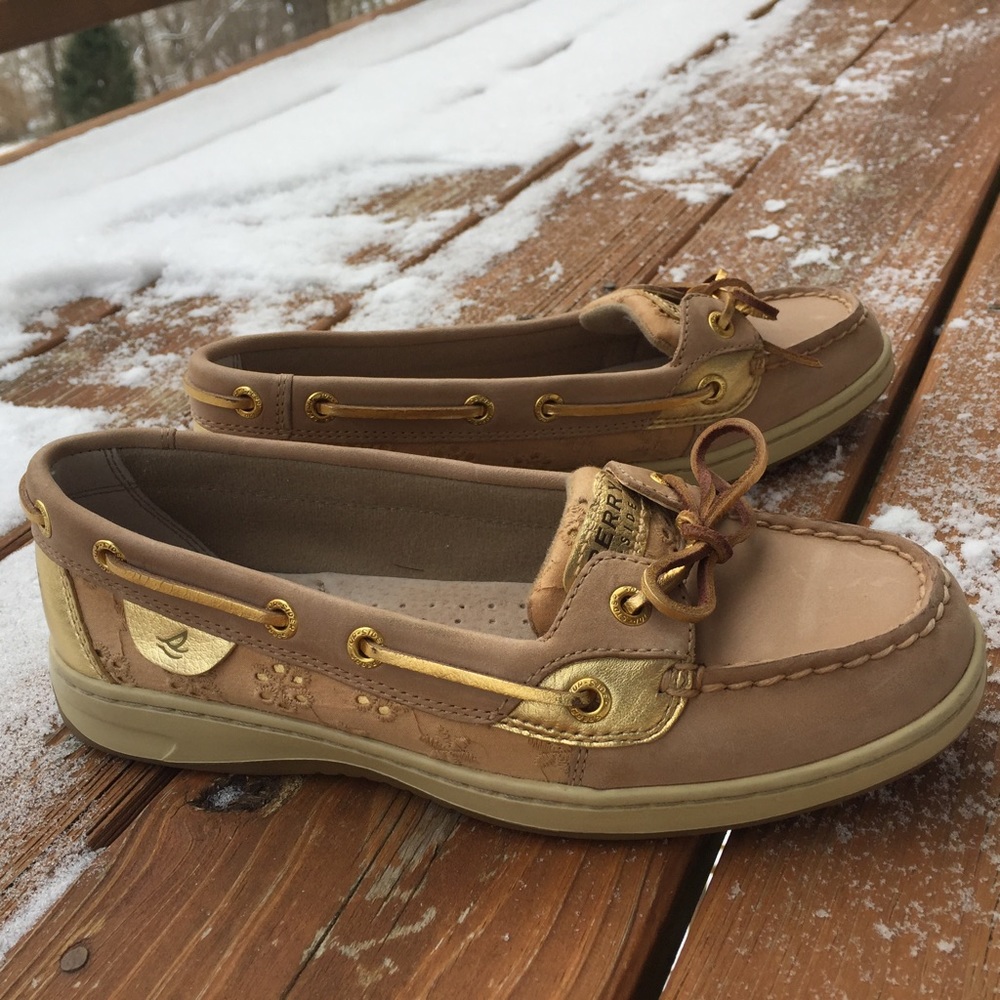Gold firefish Sperry Topsiders