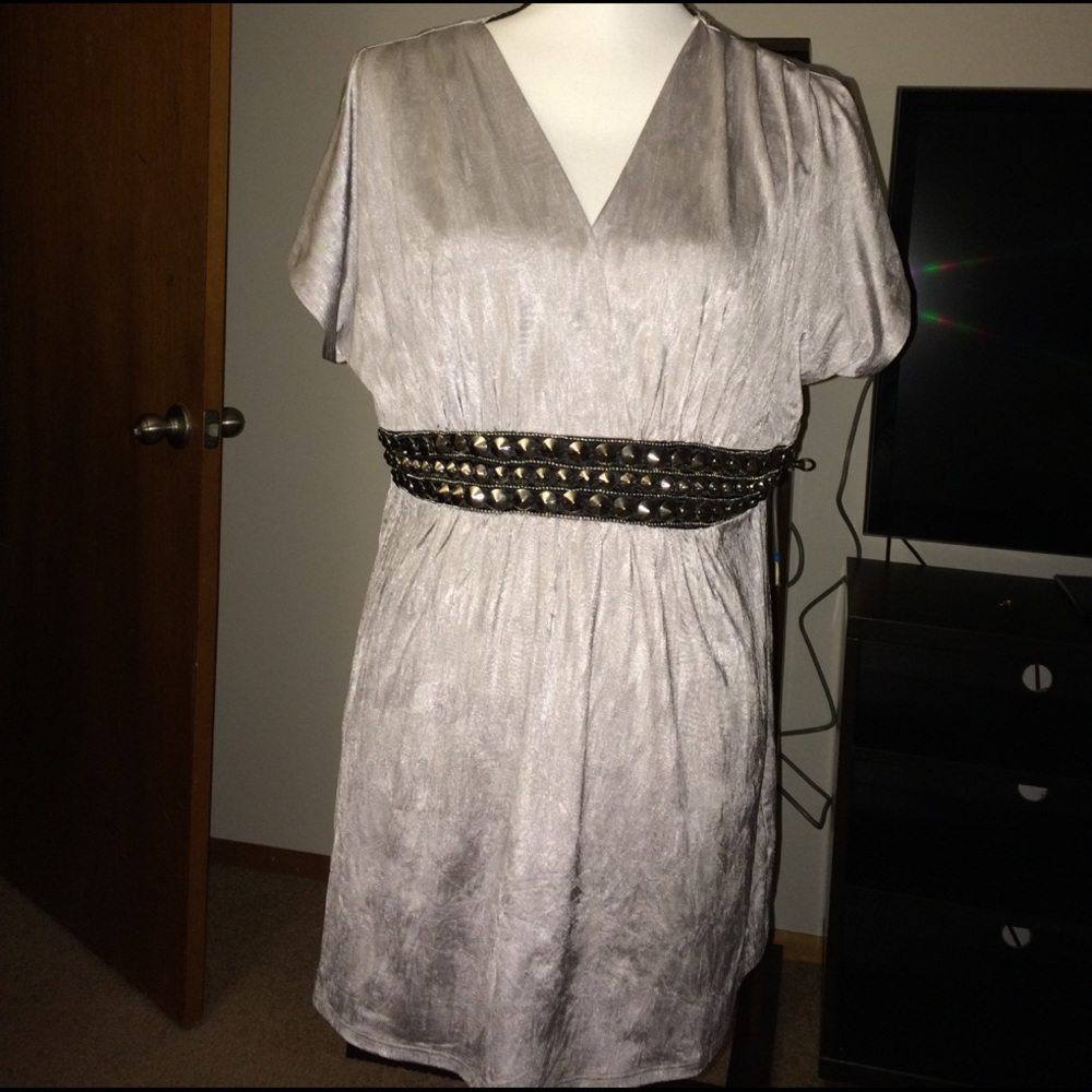 Grey metallic blouse size large!