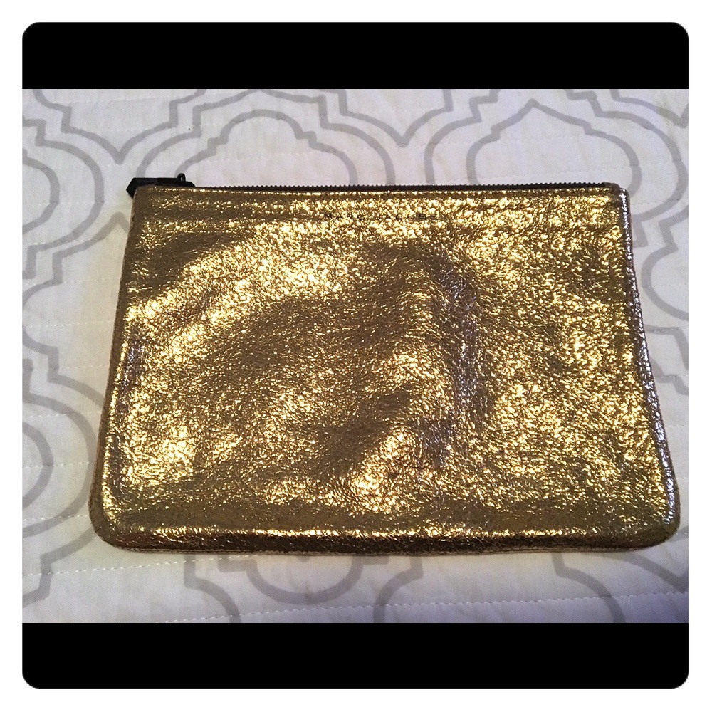 Marc Jacobs metallic gold foil clutch/pouchette