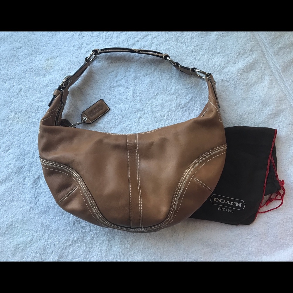 Coach leather tan hobo Handbag