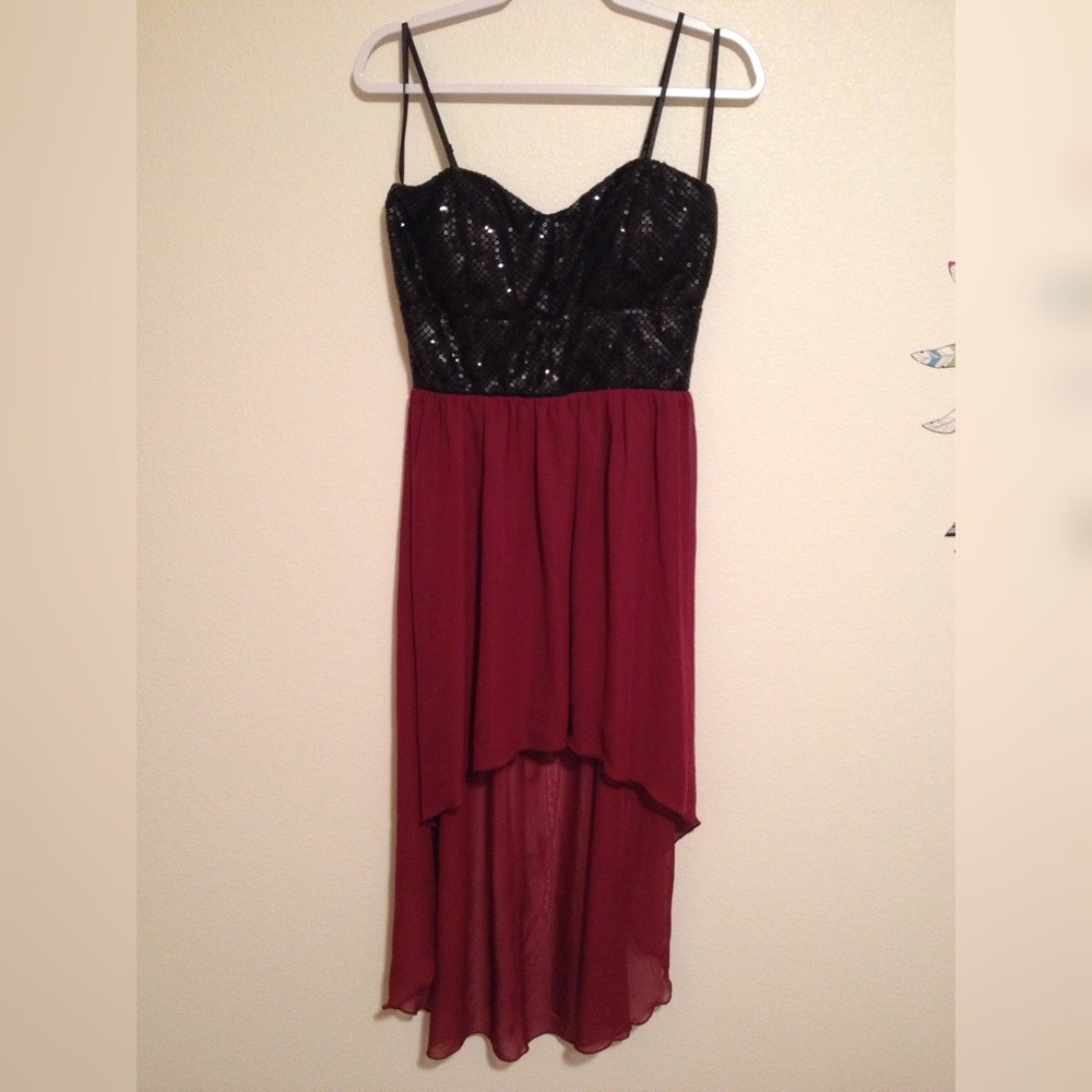 Trixxi Sequin Asymmetrical Dress