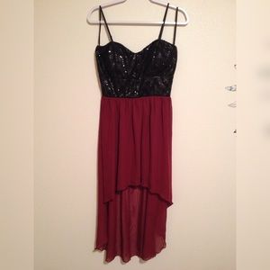 Trixxi Sequin Asymmetrical Dress