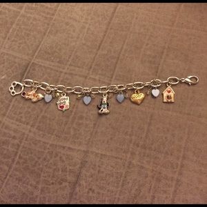 Dog-themed charm bracelet.