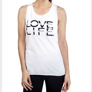 Pure Barre "Love Life" Tank, White, Small