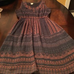 Gray and blush pattern dress