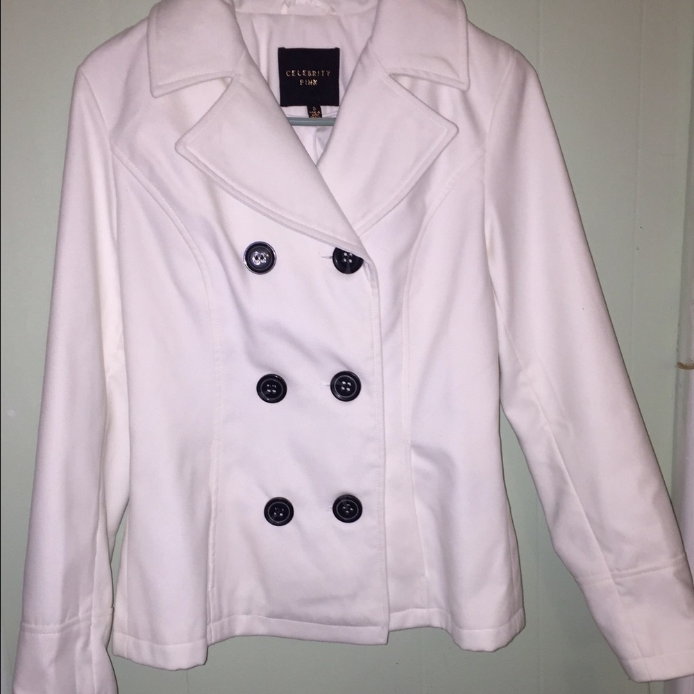 White peacoat. Brand new with tags