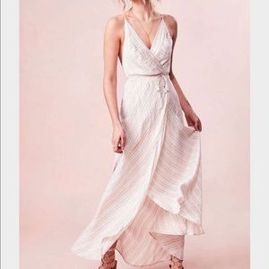 KIMICHI BLUE Pink Thistle Rose Gauze Maxi Dress 0