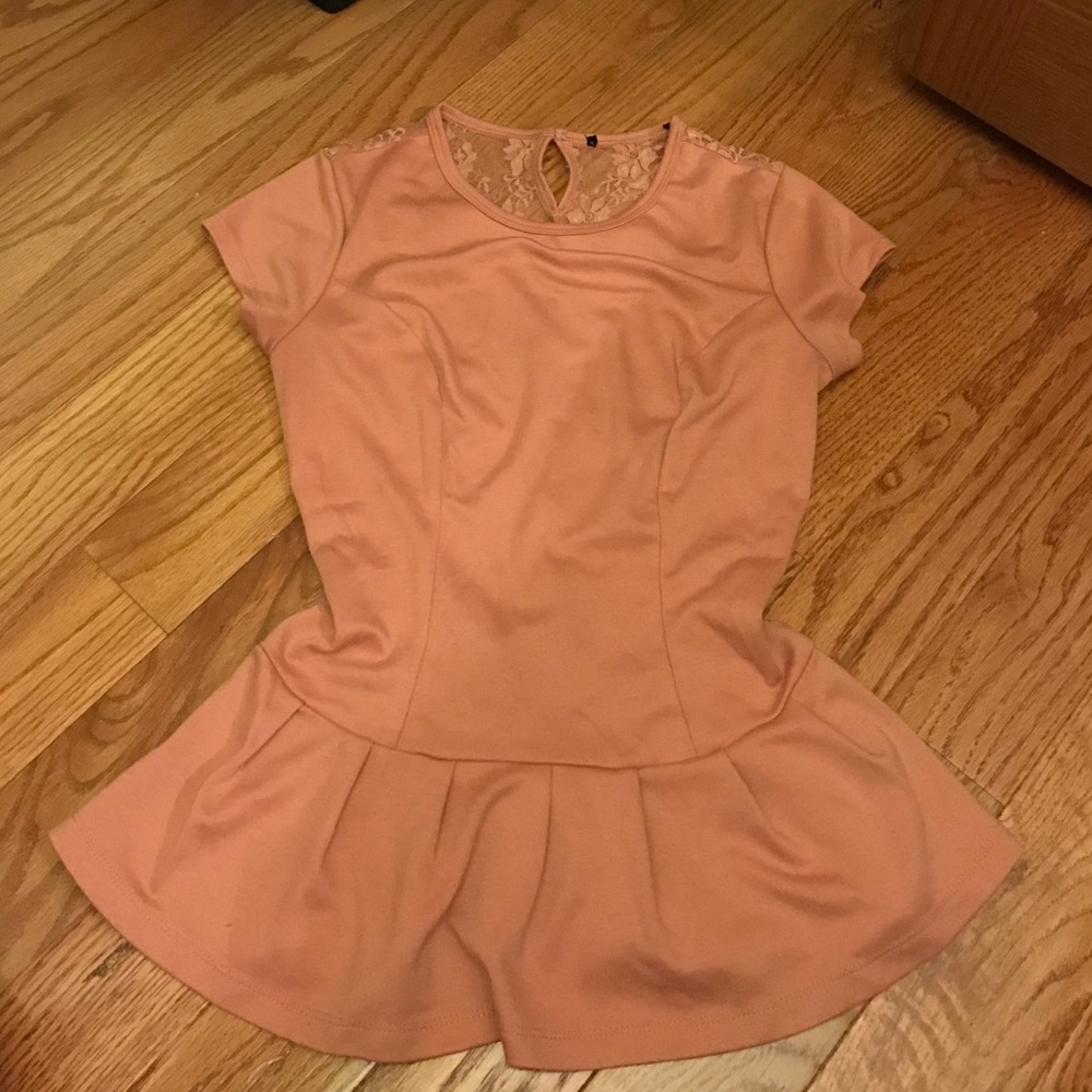 Pink peplum top