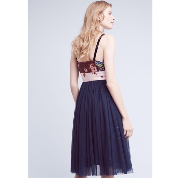 14 🌟 Anthro Tulle-Skirted Floral Dress - Picture 2 of 7