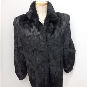 Black vintage fur coat