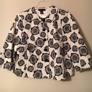 Black and White Floral Bounce Jacket