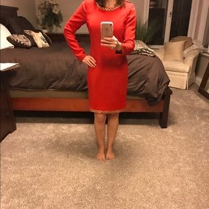 MICHAEL Michael Kors Red Dress w/Gold Detailing