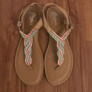 Beaded Gladiator Sandals