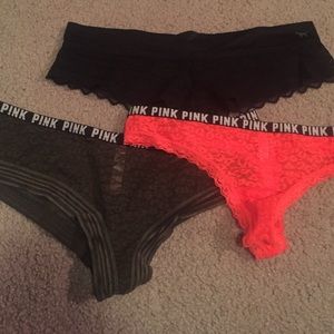 3 pair of VS pink undies.