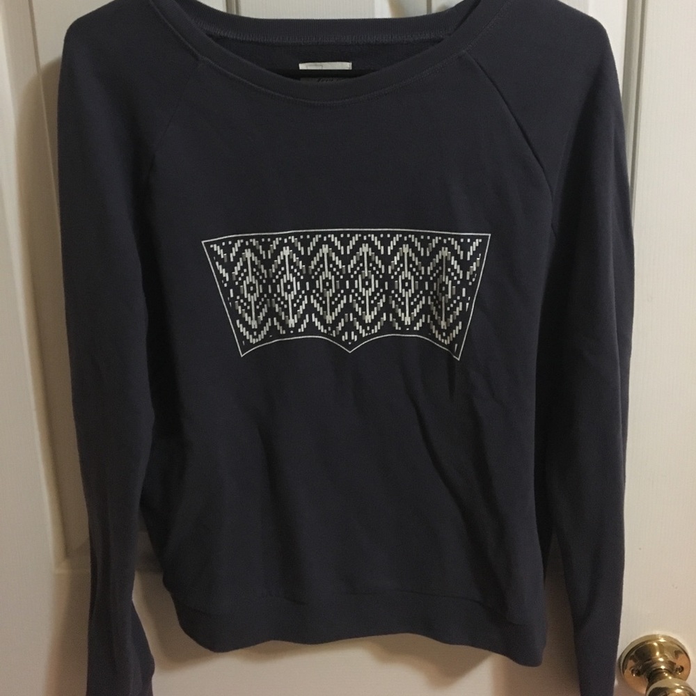 NAVY BLUE PATTERNED SWEATER