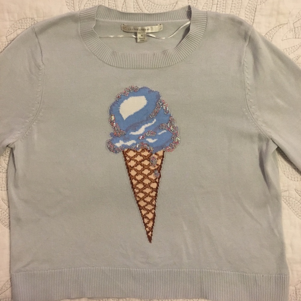 Baby blue ice cream cone, Lauren Conrad sweater🍦