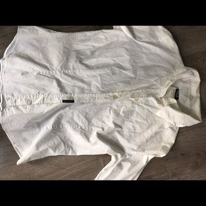 D&G white button down shirt