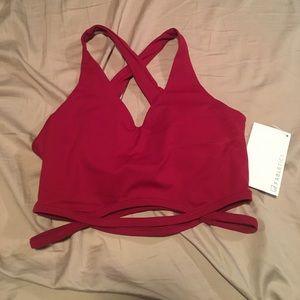 Red/Maroon Fabletics Sports Bra