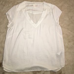 HM. Cream silky crepe top: