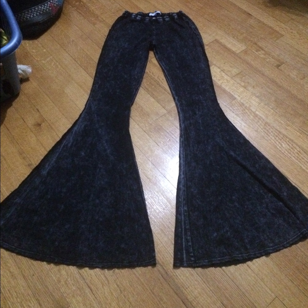 Hippie Boho Tye Dye Super Wide Leg Bell Bottoms