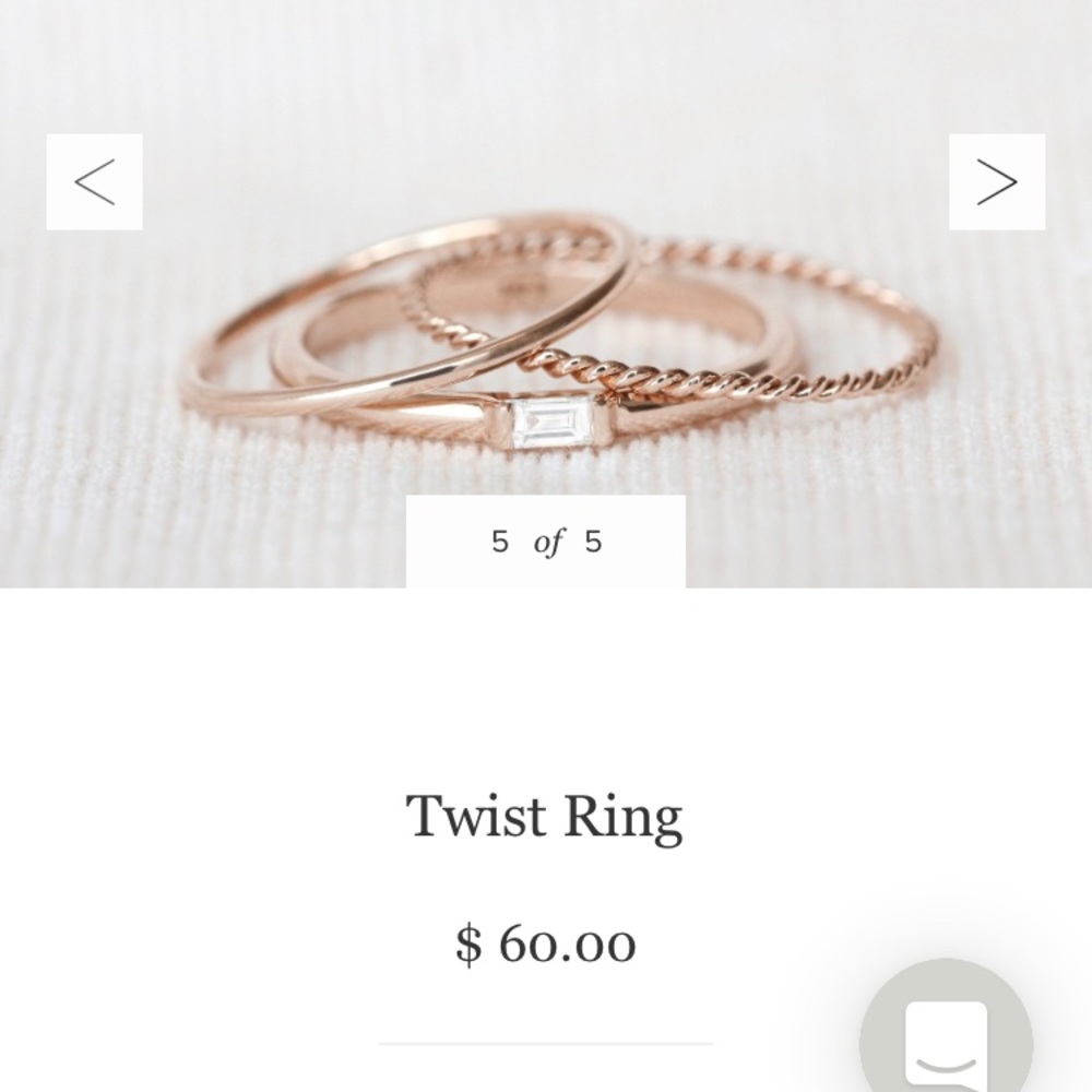 Vrai and Oro 14k Rose Gold twist ring
