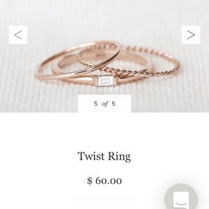 Vrai and Oro 14k Rose Gold twist ring