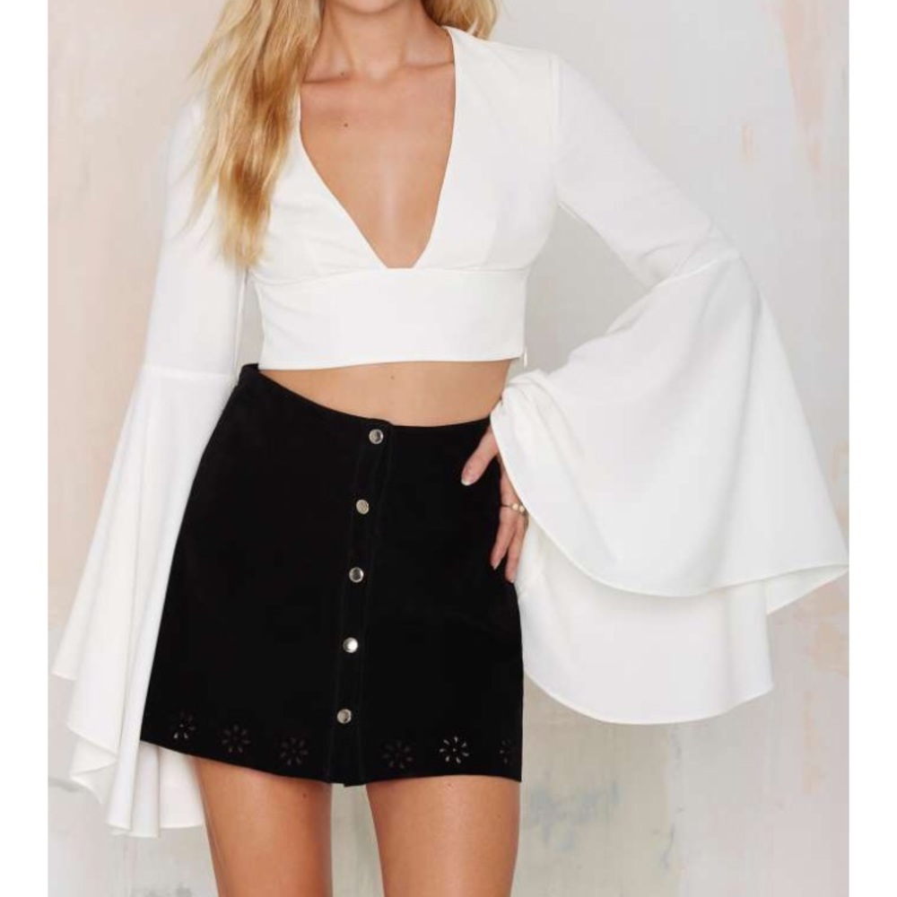Bell Sleeve Nasty Gal Crop Top