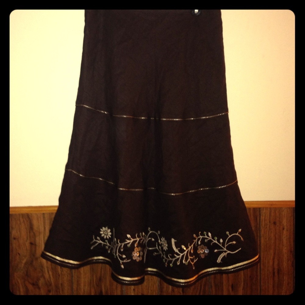 Brown & tan David N skirt