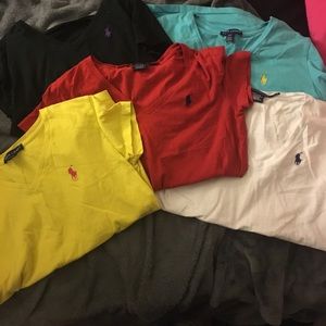 5 polo shirts