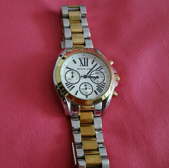 Michael Kors Womens Bradshaw Gold Silver Watch