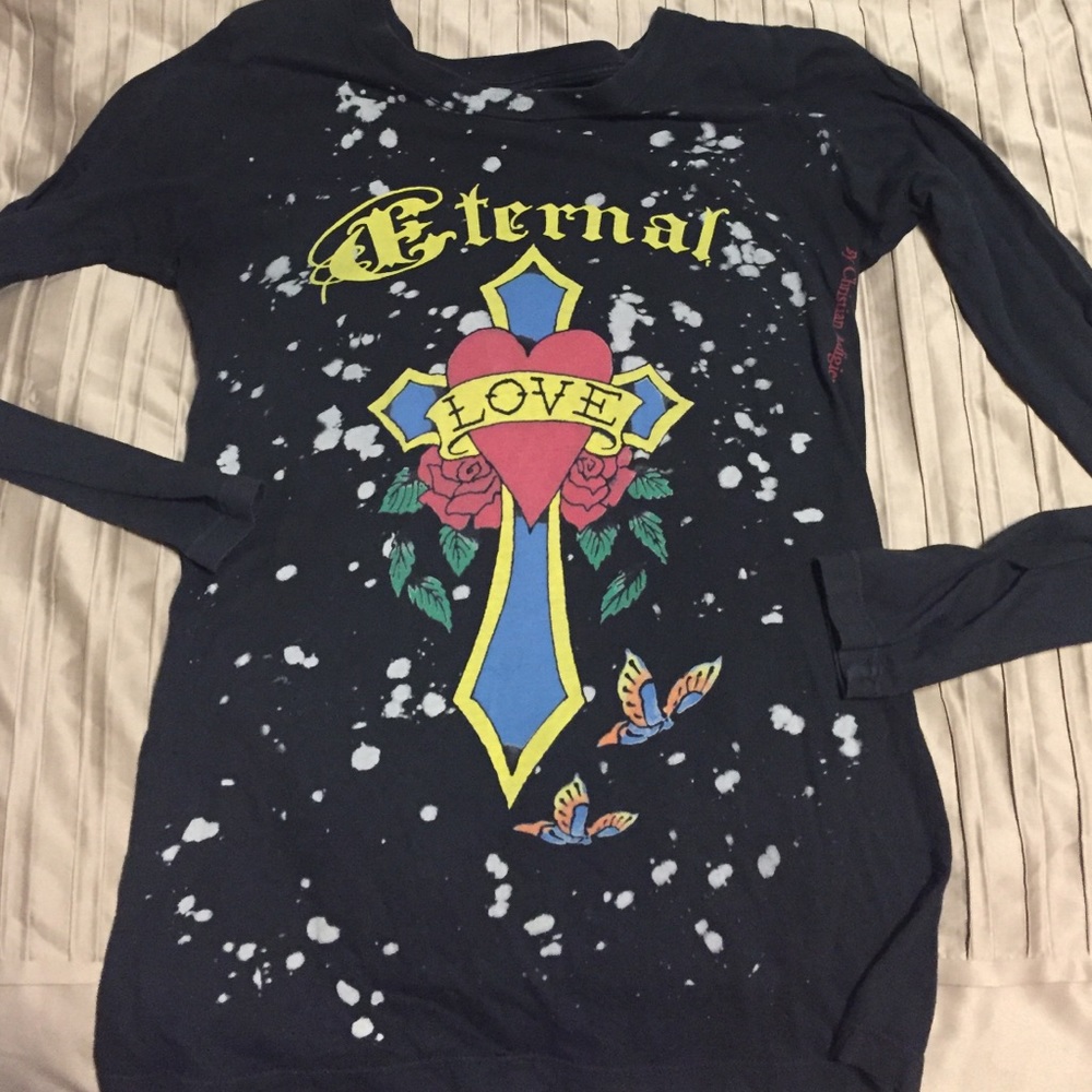 Ed hardy long sleep t shirt.