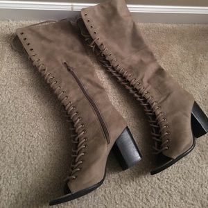 Lace Up Tall Boots