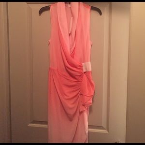 Beautiful multi hue flowing wrap style dress