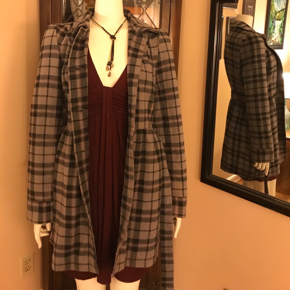 Gorgeous Plaid Pea Coat