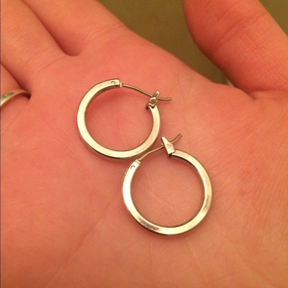 Silver hoop earrings