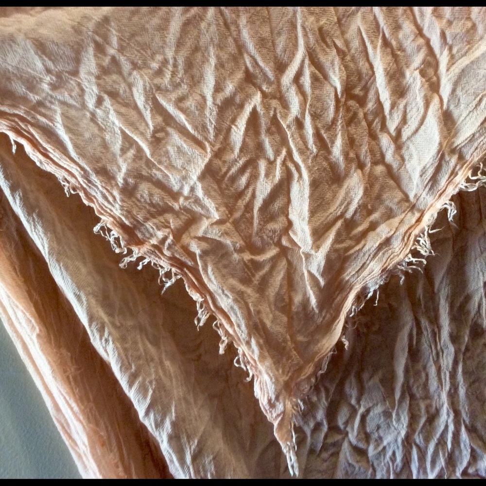 Peach Crinkle Scarf