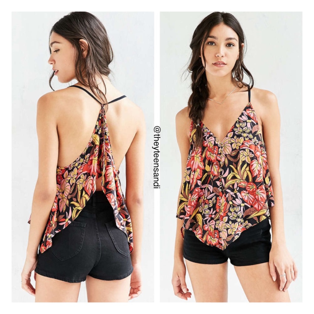 Urban Outfitters Marla Printed Handkerchief Cami