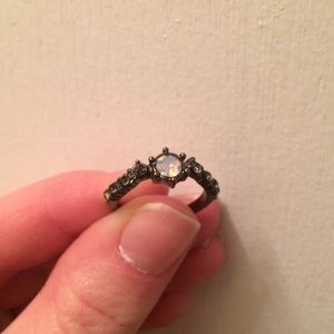 Pink centered black ring