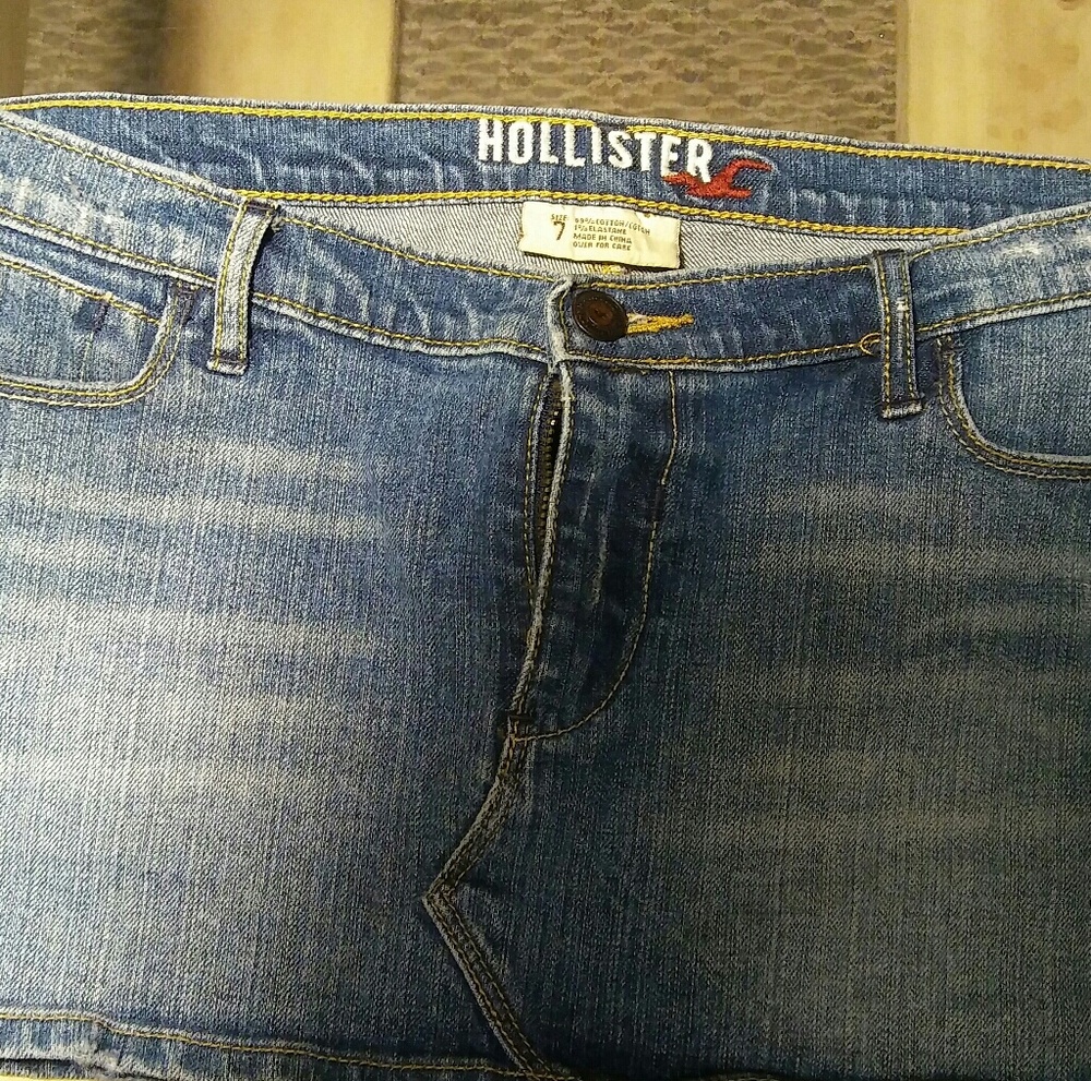 Hollister jean skirt