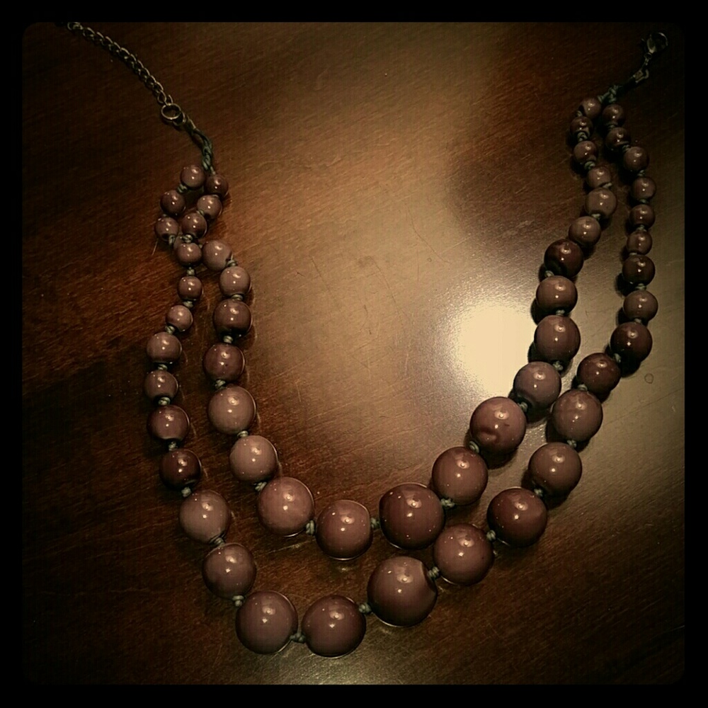 Light purple beaded necklace