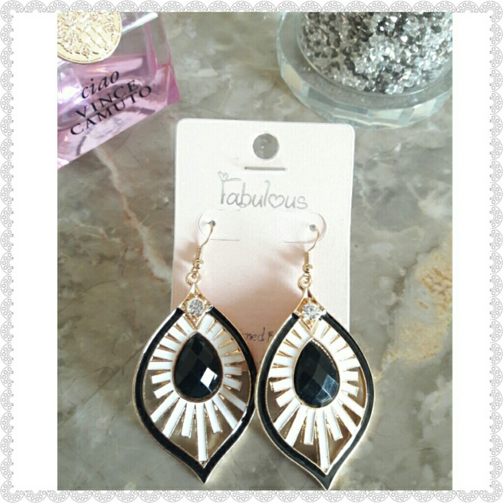🆕Crystal & Enamel Droplet Earrings🆕