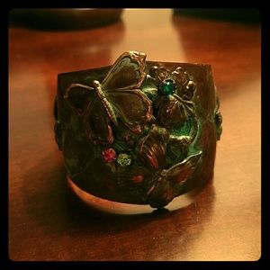 Rustic butterfly bangle
