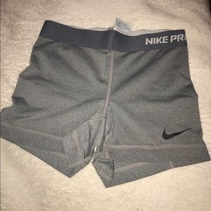 Grey NIKE PRO shorts