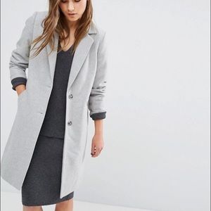 ASOS NEW LOOK SMART TAILORED LONG LINE COAT US 4 ASOS NEW LOOK SMART TAILORED LONG LINE COAT US 4
